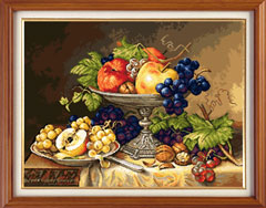 Ref � 314, Forest scenery, 36 colors DMC - Counted cross stitch PDF chart (floss and fabric not included) Size (22 � 29 cm)