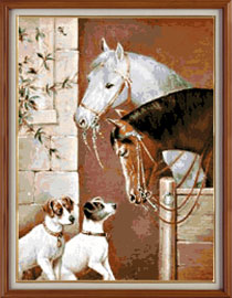 X-1141, Horses and dog
