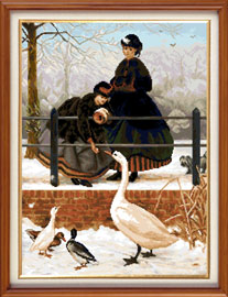 Кат. № 129, Гоблен "FROZEN OUT" George Dunlop Leslie - 36 цвята конци DMC