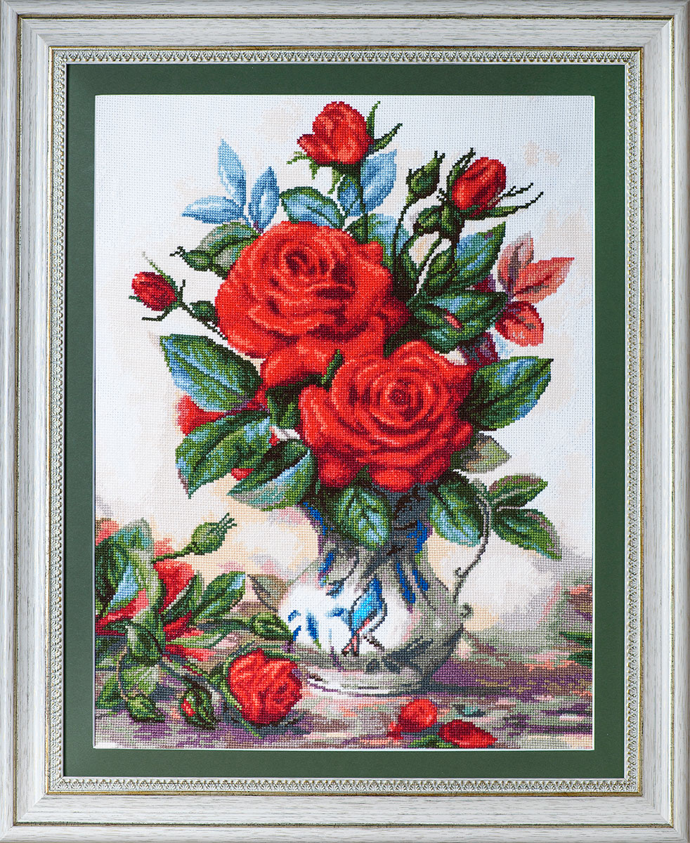 Кат. № 814, Гоблен "Дама с чашка чай" - 24 цв конци DMC