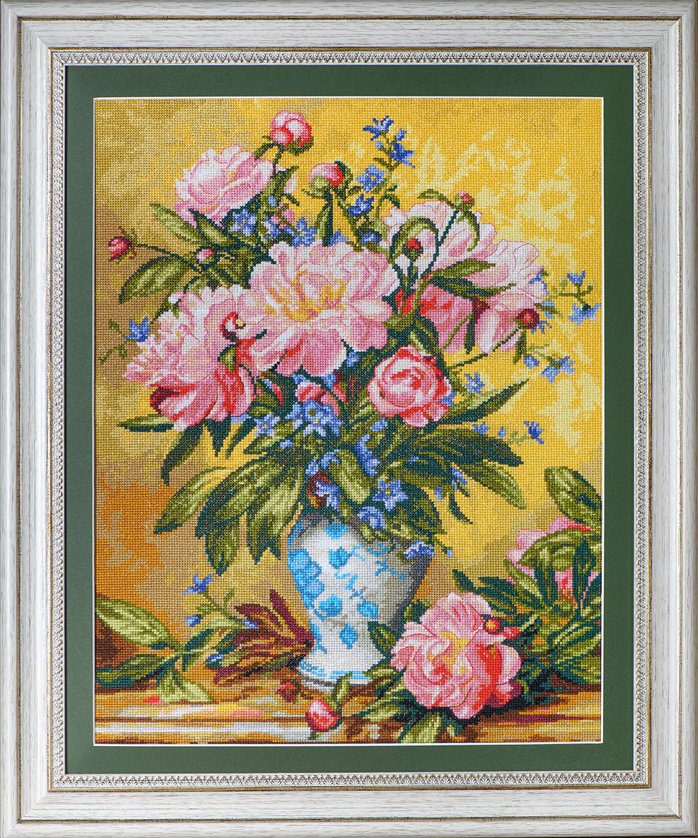 Кат. № 814, Гоблен "Дама с чашка чай" - 24 цв конци DMC