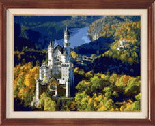 Ref � 313, Neuschwanstein, 34 colors DMC - Counted cross stitch PDF chart (floss and fabric not included) Size (24 � 33 cm)