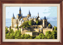 Ref � 317, Castle, 35 colors DMC - Counted cross stitch PDF chart (floss and fabric not included)