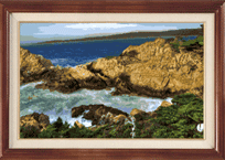 Ref � 315, On the rocks, 38 colors DMC - Counted cross stitch PDF chart (floss and fabric not included) 